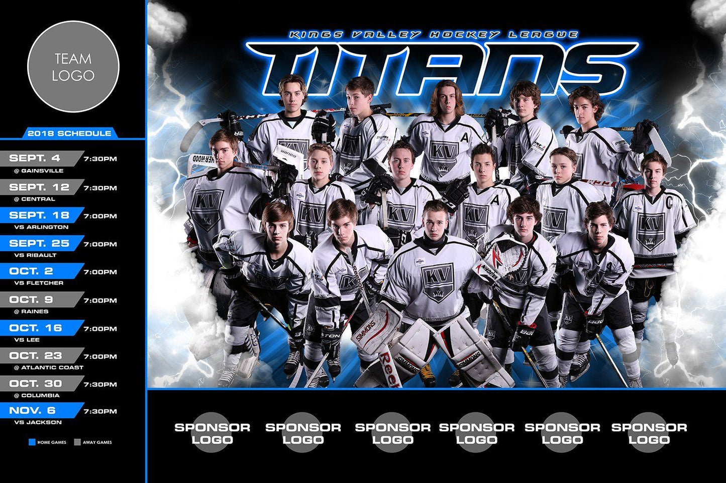 Fusion - V.5 - Game Day Season Schedule Template-Photoshop Template - Photo Solutions