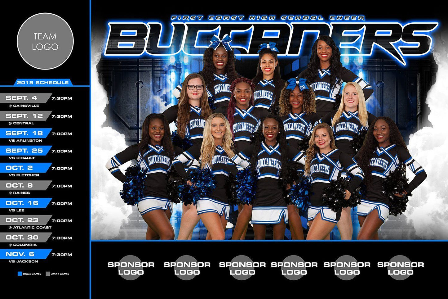 Hatch - V.5 - Game Day Season Schedule Template-Photoshop Template - Photo Solutions