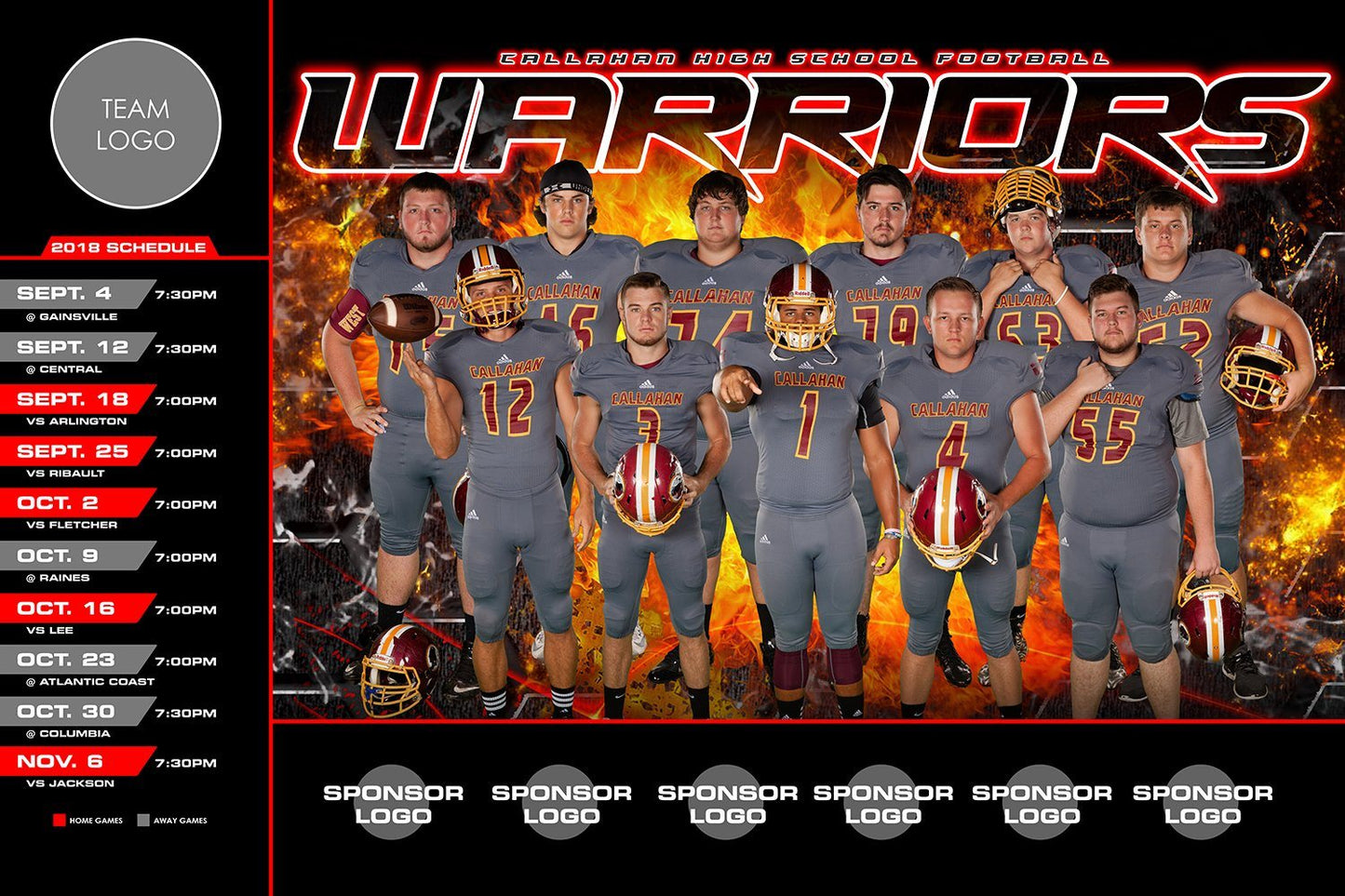 ULTIMATE LIMITED TIME OFFER! Game Day Schedule Full Collection-Photoshop Template - PSMGraphix