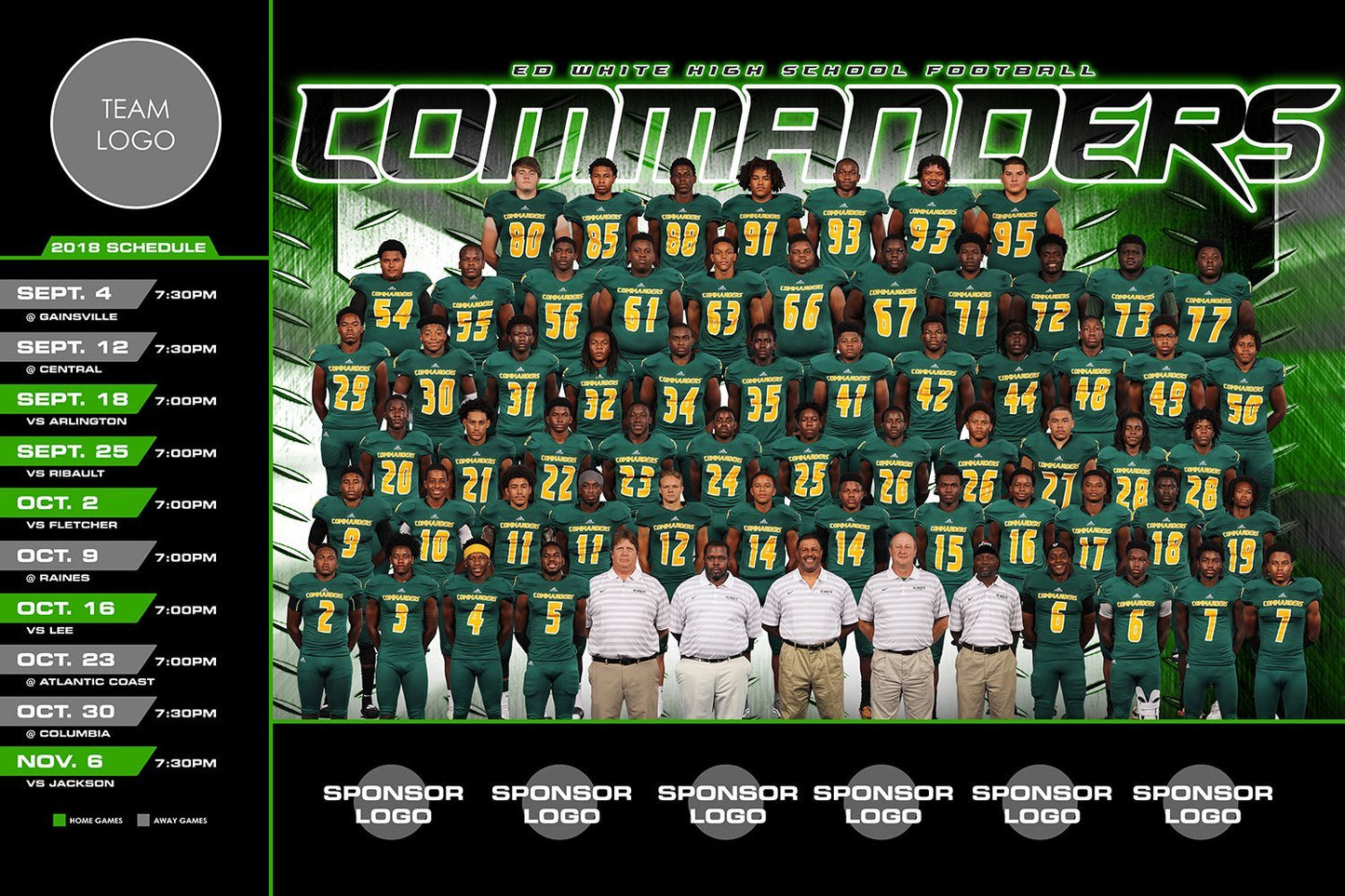 ULTIMATE LIMITED TIME OFFER! Game Day Schedule Full Collection-Photoshop Template - PSMGraphix