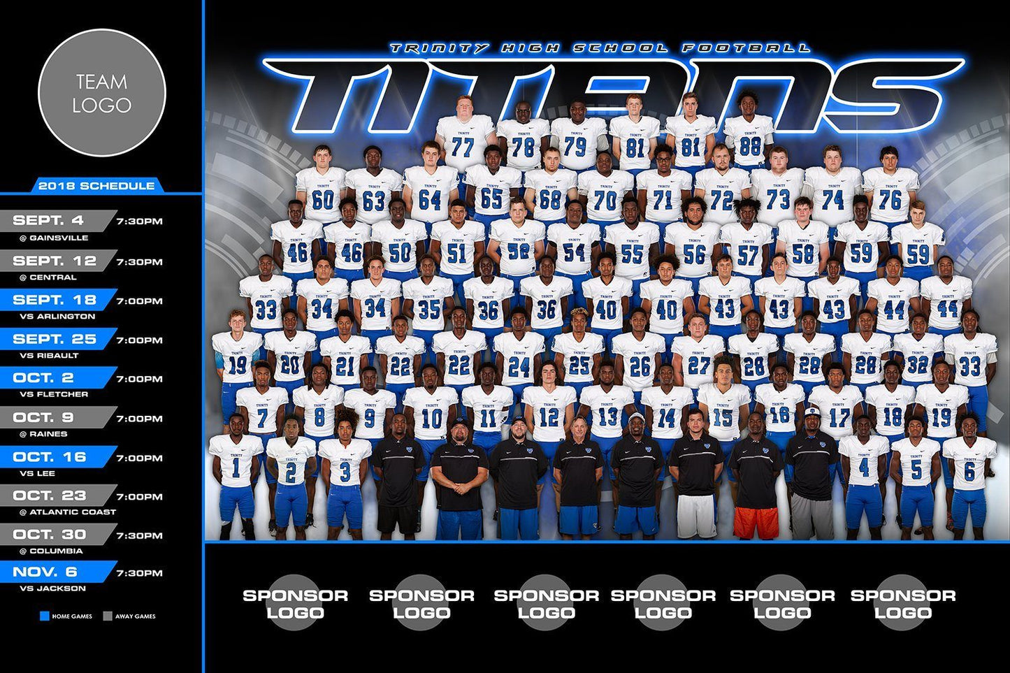 Light Storm - V.5 - Game Day Season Schedule Template-Photoshop Template - Photo Solutions