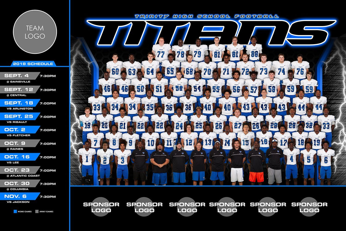 ULTIMATE LIMITED TIME OFFER! Game Day Schedule Full Collection-Photoshop Template - PSMGraphix