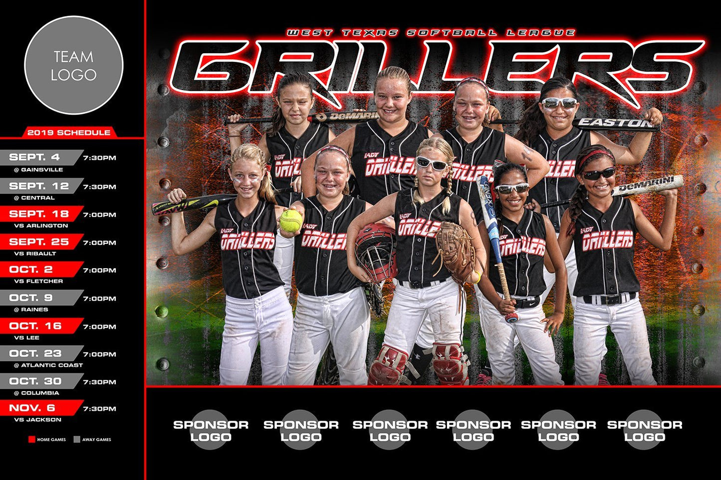 ULTIMATE LIMITED TIME OFFER! Game Day Schedule Full Collection-Photoshop Template - PSMGraphix