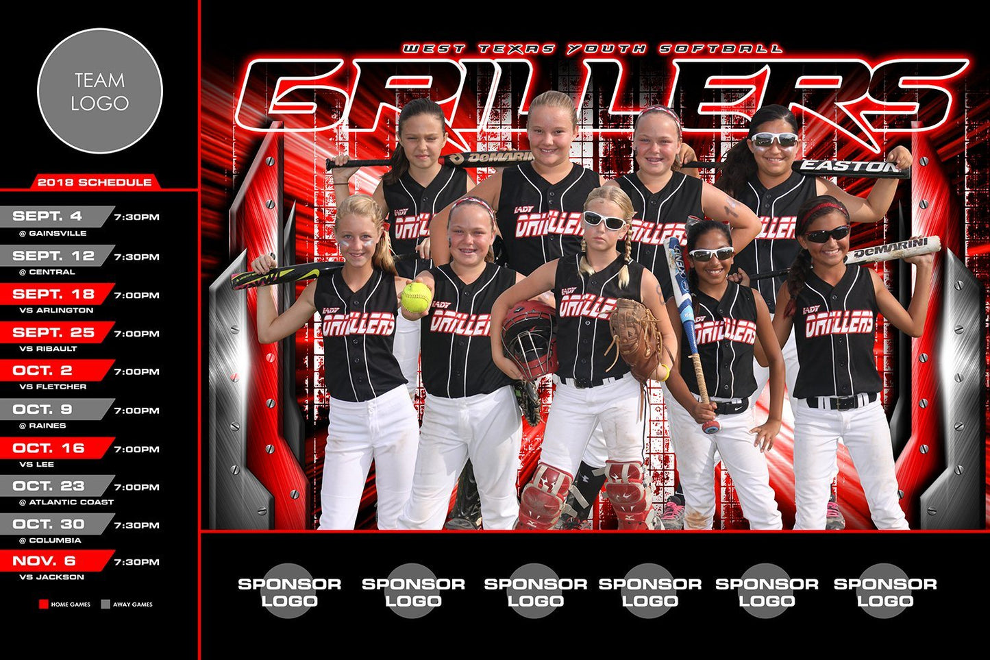 ULTIMATE LIMITED TIME OFFER! Game Day Schedule Full Collection-Photoshop Template - PSMGraphix