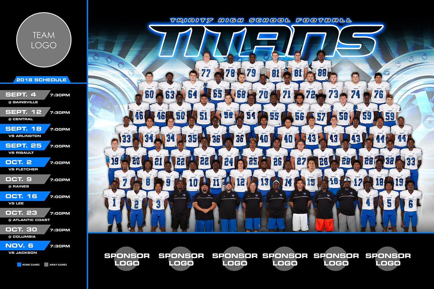 ULTIMATE LIMITED TIME OFFER! Game Day Schedule Full Collection-Photoshop Template - PSMGraphix