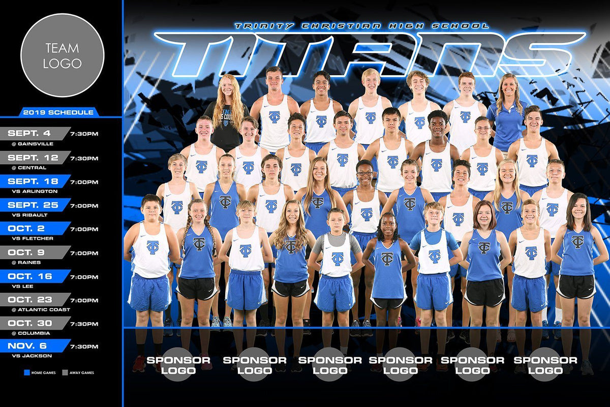 Breaker V.1 Game Day Season Schedule Template PSMGraphix