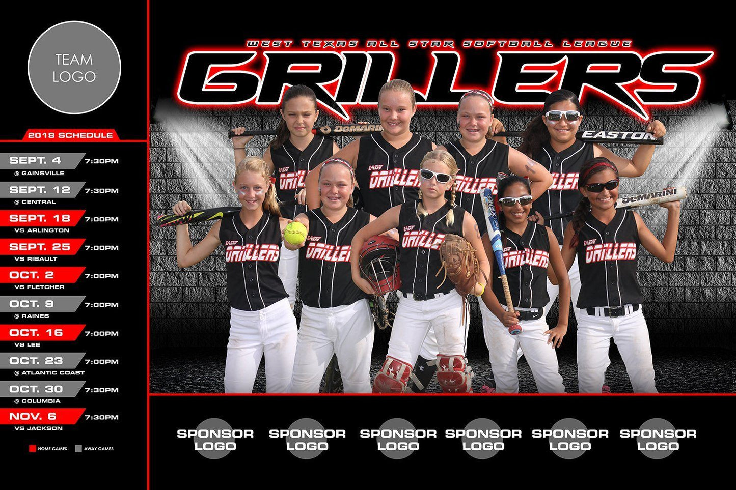 Dungeon - V.2 - Game Day Season Schedule Template-Photoshop Template - Photo Solutions