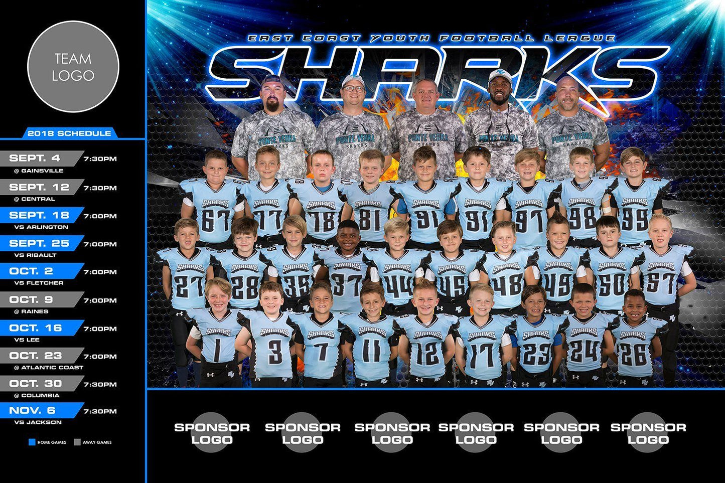 Mesh - V.3 - Game Day Season Schedule Template-Photoshop Template - Photo Solutions