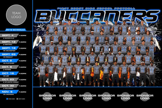 Stadium Lights - V.3 - Game Day Season Schedule Template-Photoshop Template - Photo Solutions