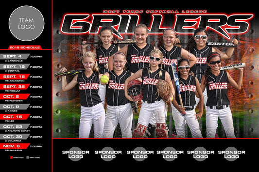 Steel Plate - V.1 - Game Day Season Schedule Template-Photoshop Template - Photo Solutions