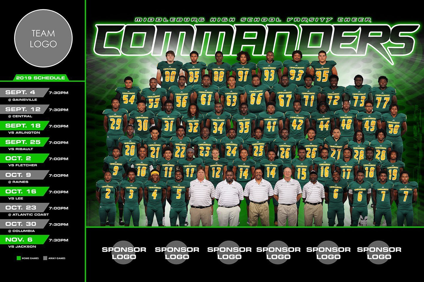 Superstar - V.1 - Game Day Season Schedule Template-Photoshop Template - Photo Solutions