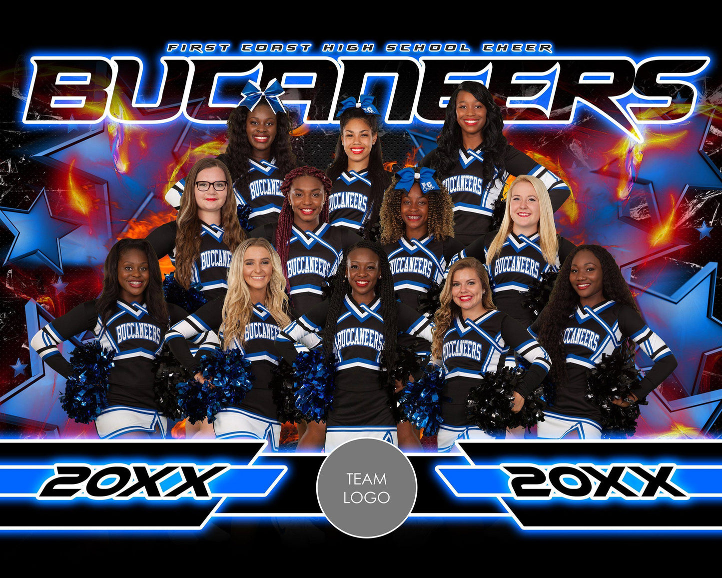 Stars v.3-2 - Xtreme Team Photoshop Template-Photoshop Template - Photo Solutions