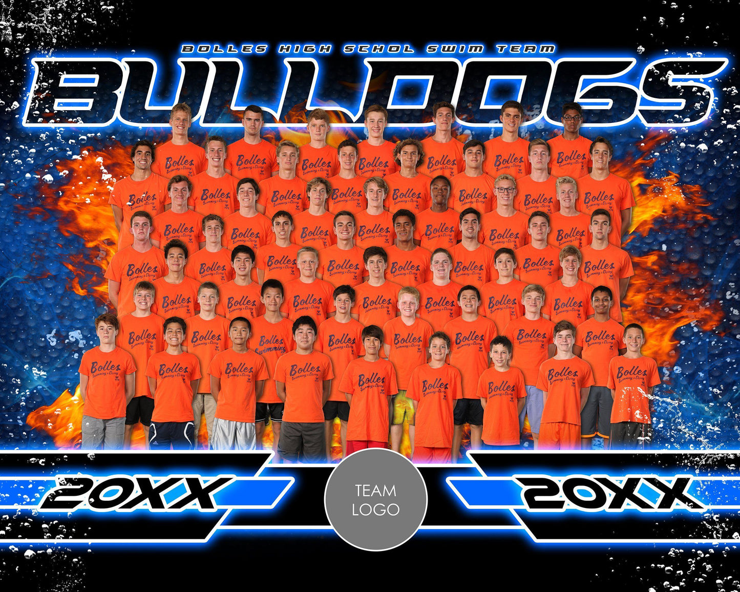 Swimming v.3-2 - Xtreme Team Photoshop Template-Photoshop Template - Photo Solutions