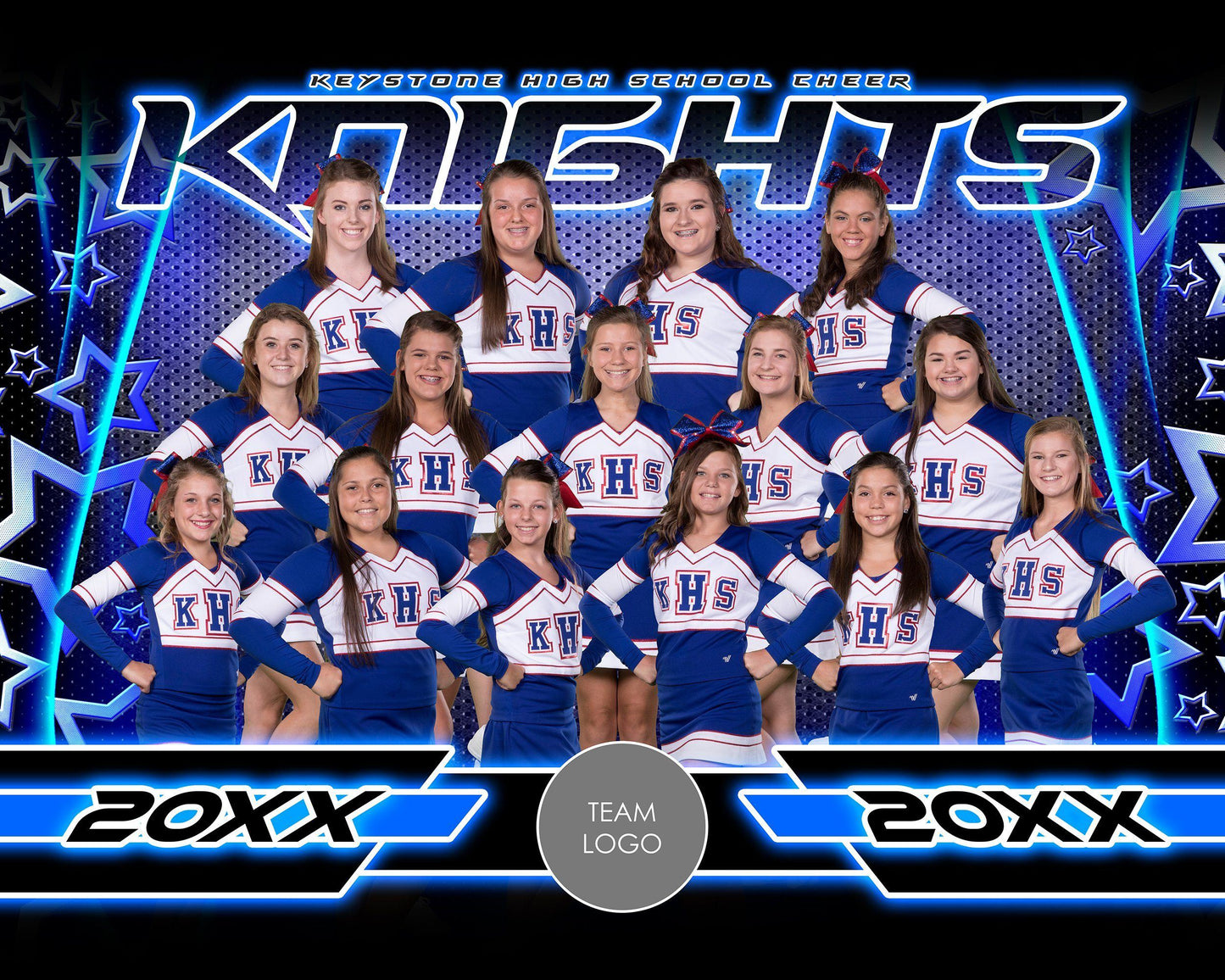 Metal Stars v.4-2 - Xtreme Team Photoshop Template-Photoshop Template - Photo Solutions