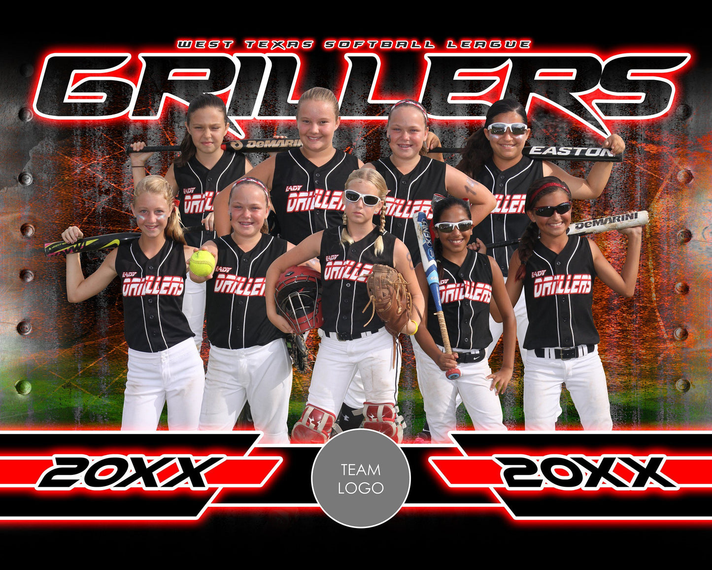 Steel Plate v.1-2 - Xtreme Team Photoshop Template-Photoshop Template - Photo Solutions