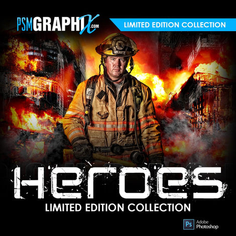 Heroes Serve &amp; Protect Custom Photoshop Template Series