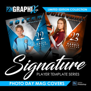 Signature Player Series - Sports Magazine Cover Templates
