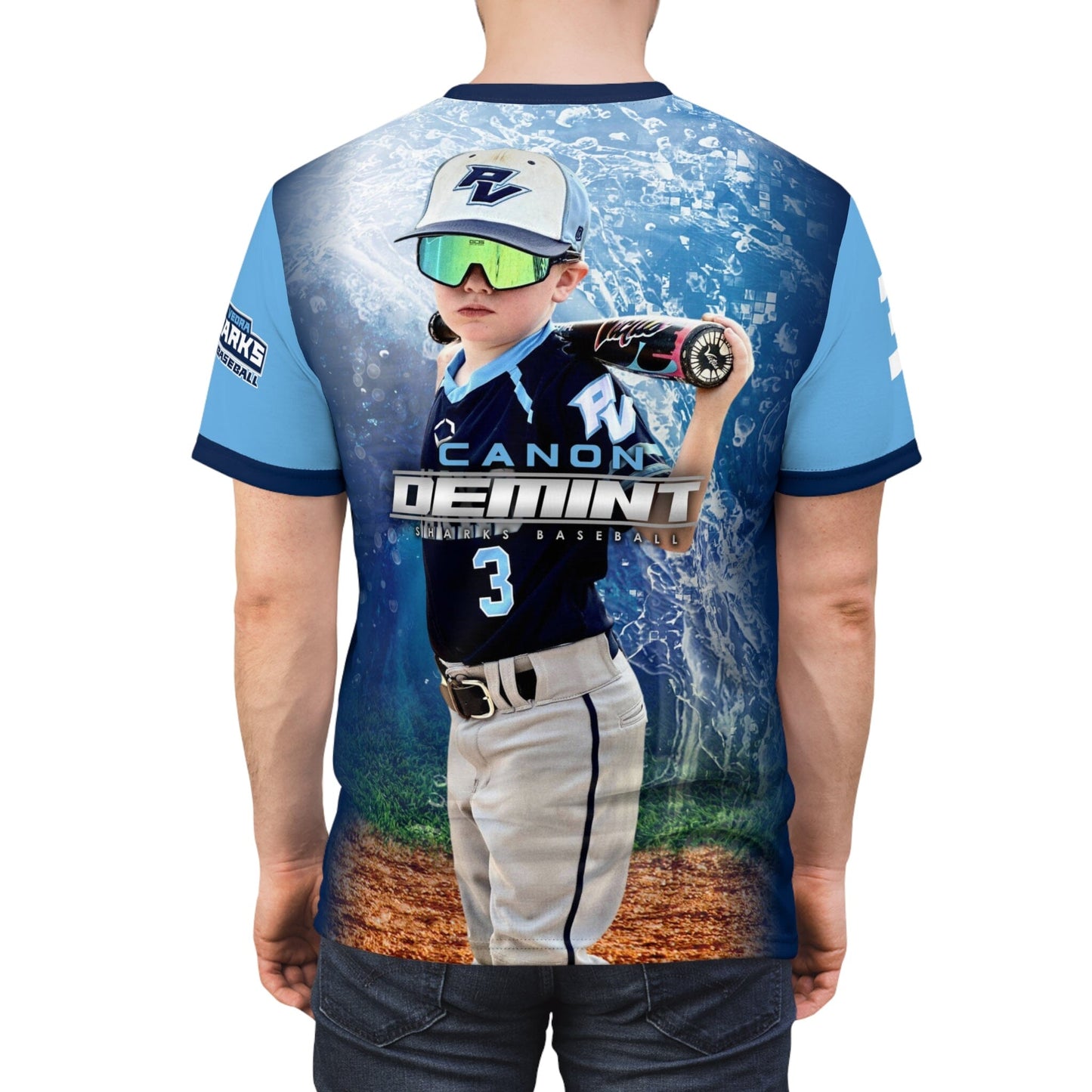 Men's Full Sublimated Sportswear Shirt - Shark Multi-Sport-Photoshop Template - PSMGraphix