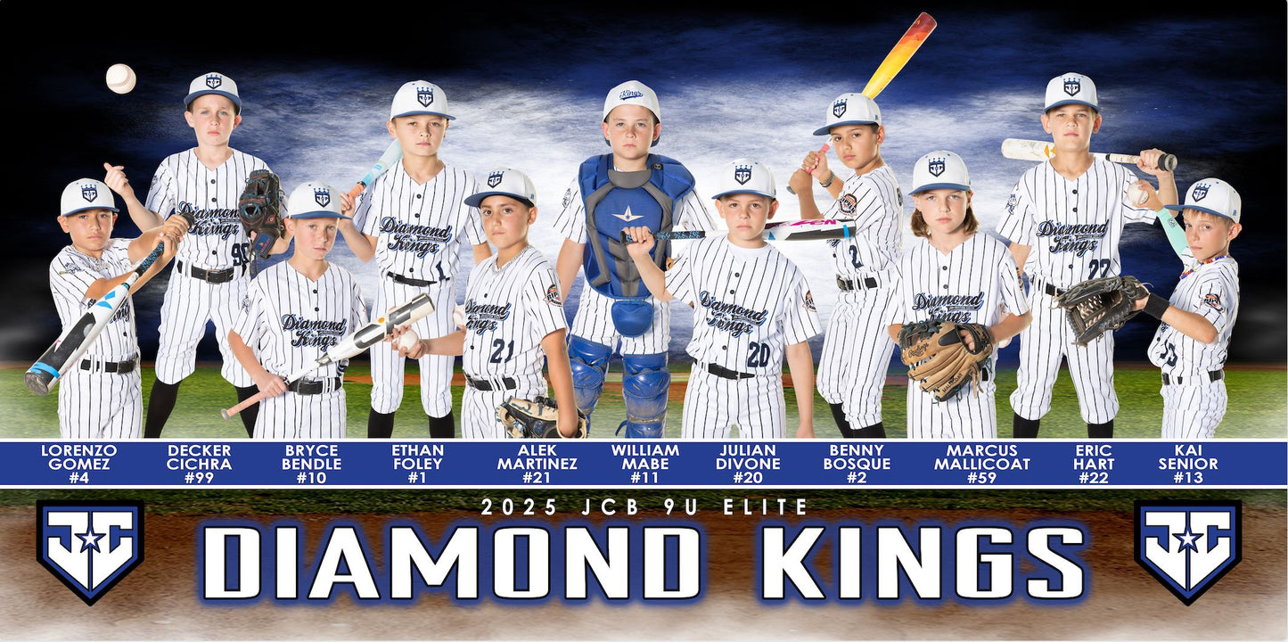 IRMO Diamond - 1:2 Ratio TEAM FIELD BANNER Photoshop Template