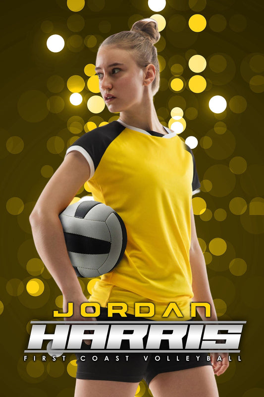 2:3 Ratio INDIVIDUAL POSTER/BANNER Photoshop Template - BRIGHT LIGHTS - Multi-Sport