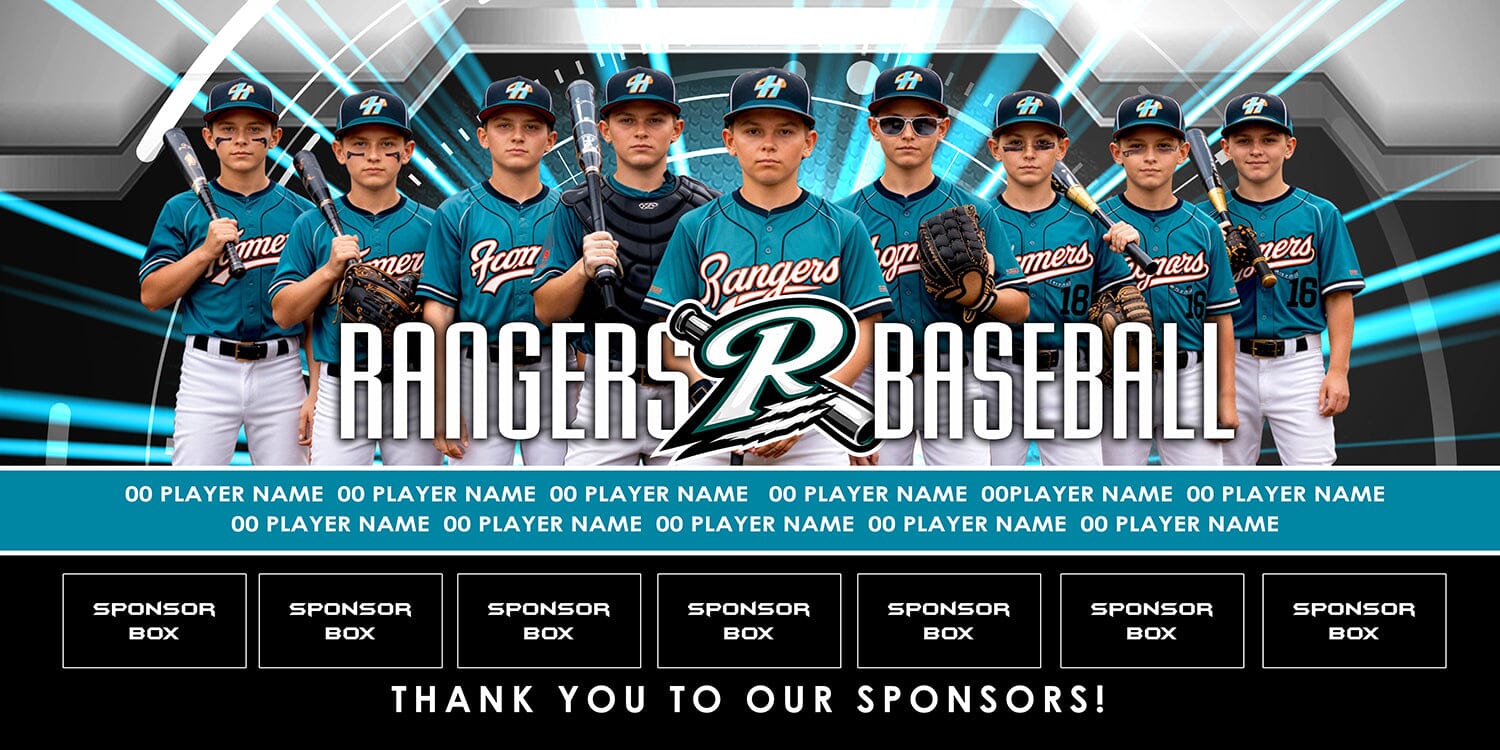 4x8 Team Banner - External Drive-Photoshop Template - PSMGraphix