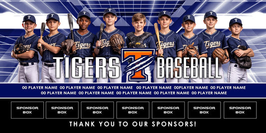 4x8 Team Banner - Grid Blast-Photoshop Template - PSMGraphix