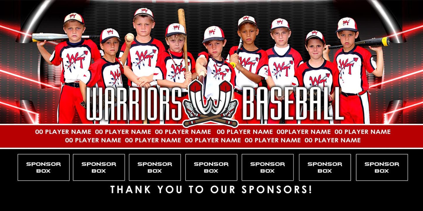 4x8 Team Banner - Beam Team-Photoshop Template - PSMGraphix