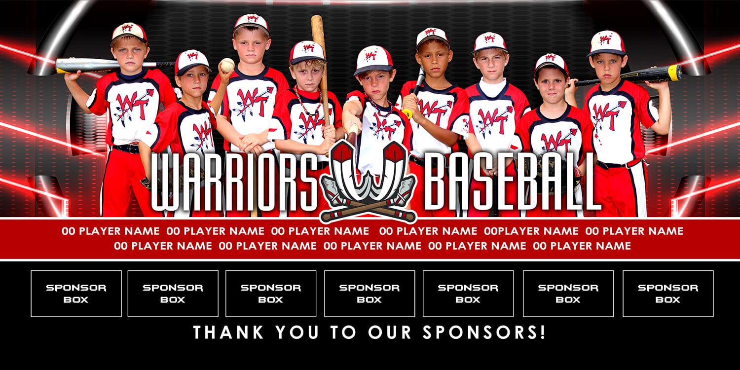 4x8 Team Banner - Beam Team-Photoshop Template - PSMGraphix