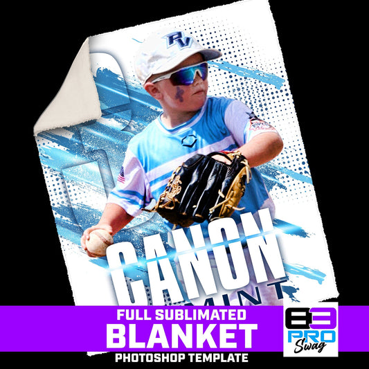 50"x60" Blanket Photoshop Template - SPLASH - Multi-Sport