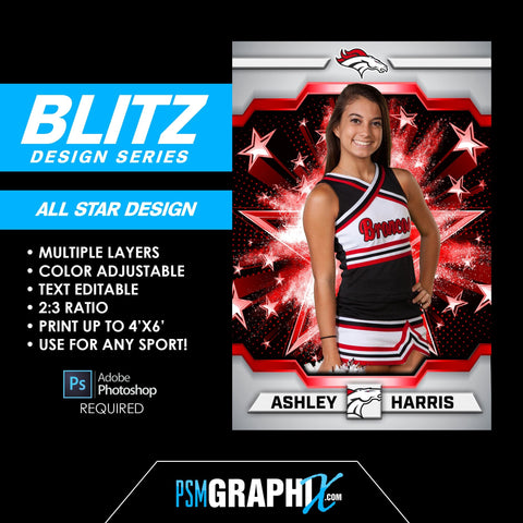All Star - BLITZ Series - Poster/Banner Template-Photoshop Template - PSMGraphix