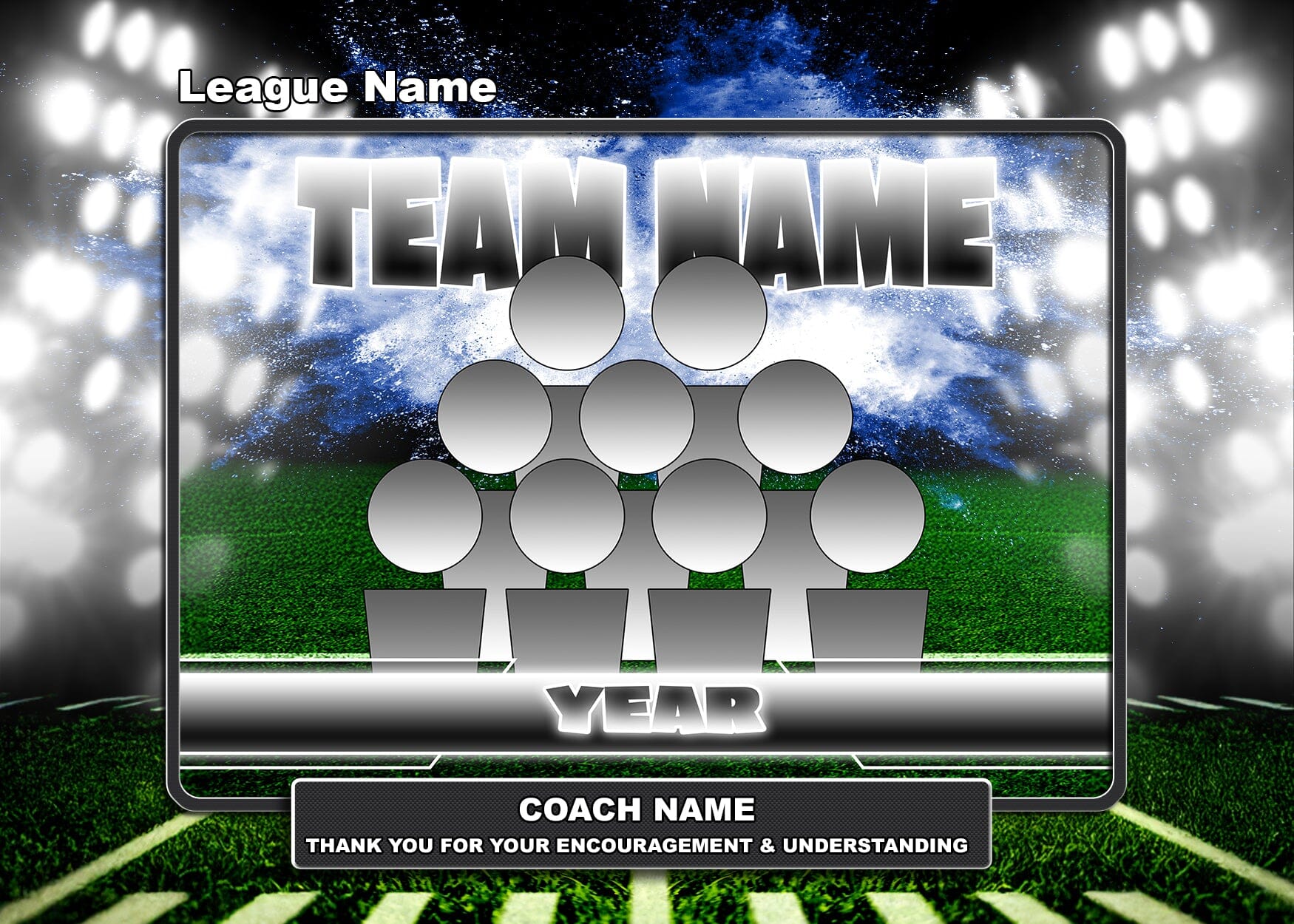 Illumination Football GreenScreen Team & Individual Graphics-Photoshop Template - PSMGraphix