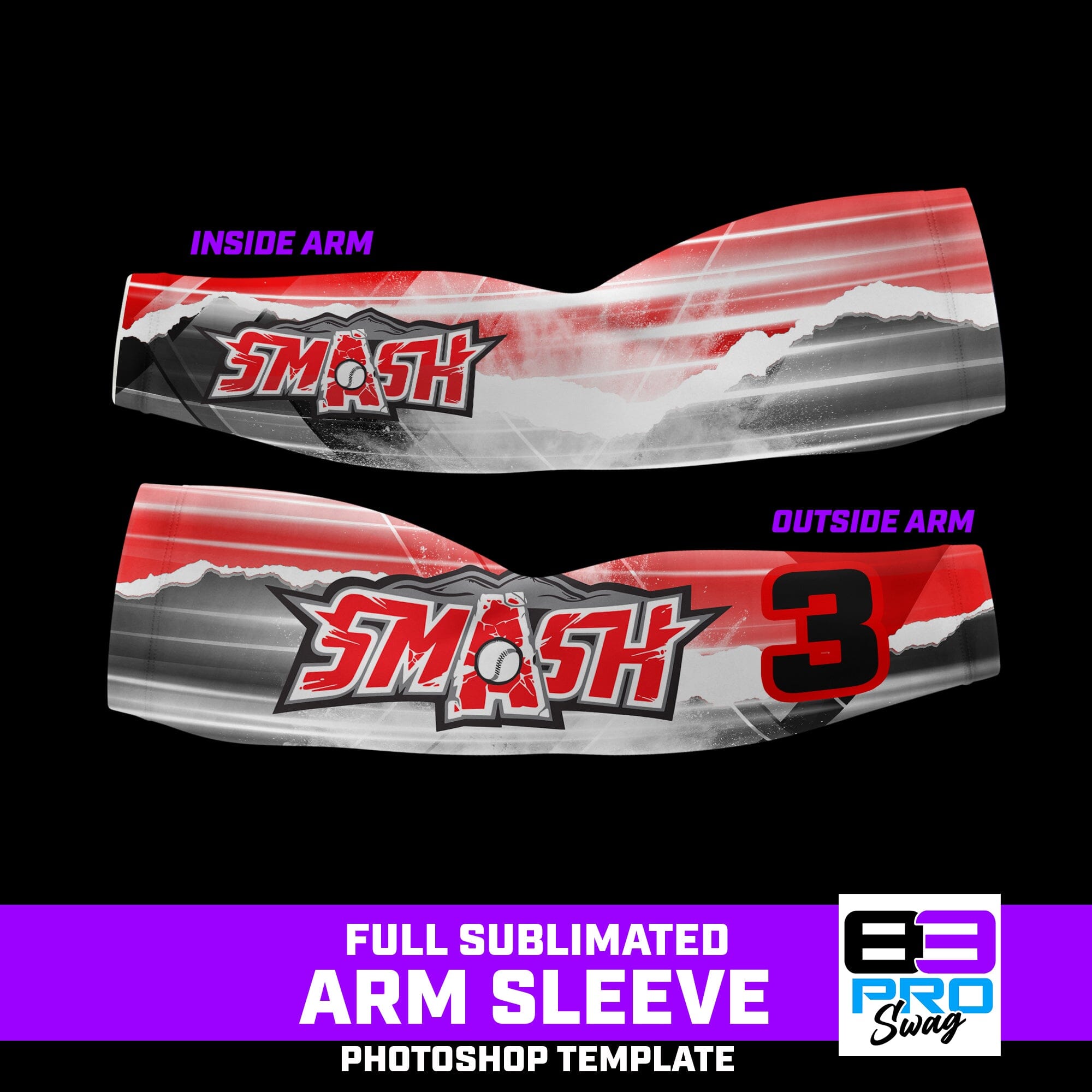 RIPPED - Arm Sleeve Photoshop Template β PSMGraphix