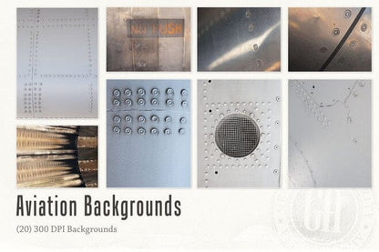 Aviation Backgrounds-Photoshop Template - Graphic Authority