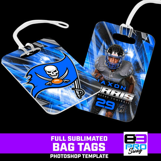 Bag Tag Photoshop Template - FLASH - Multi-Sport