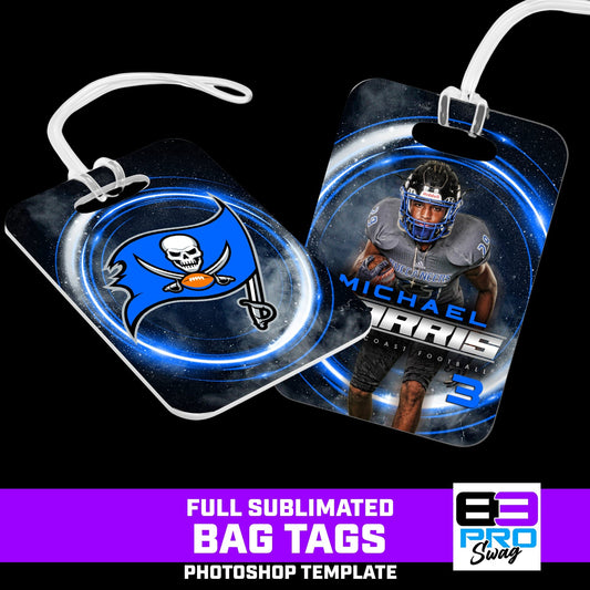 Bag Tag Photoshop Template - FLARE-Photoshop Template - PSMGraphix