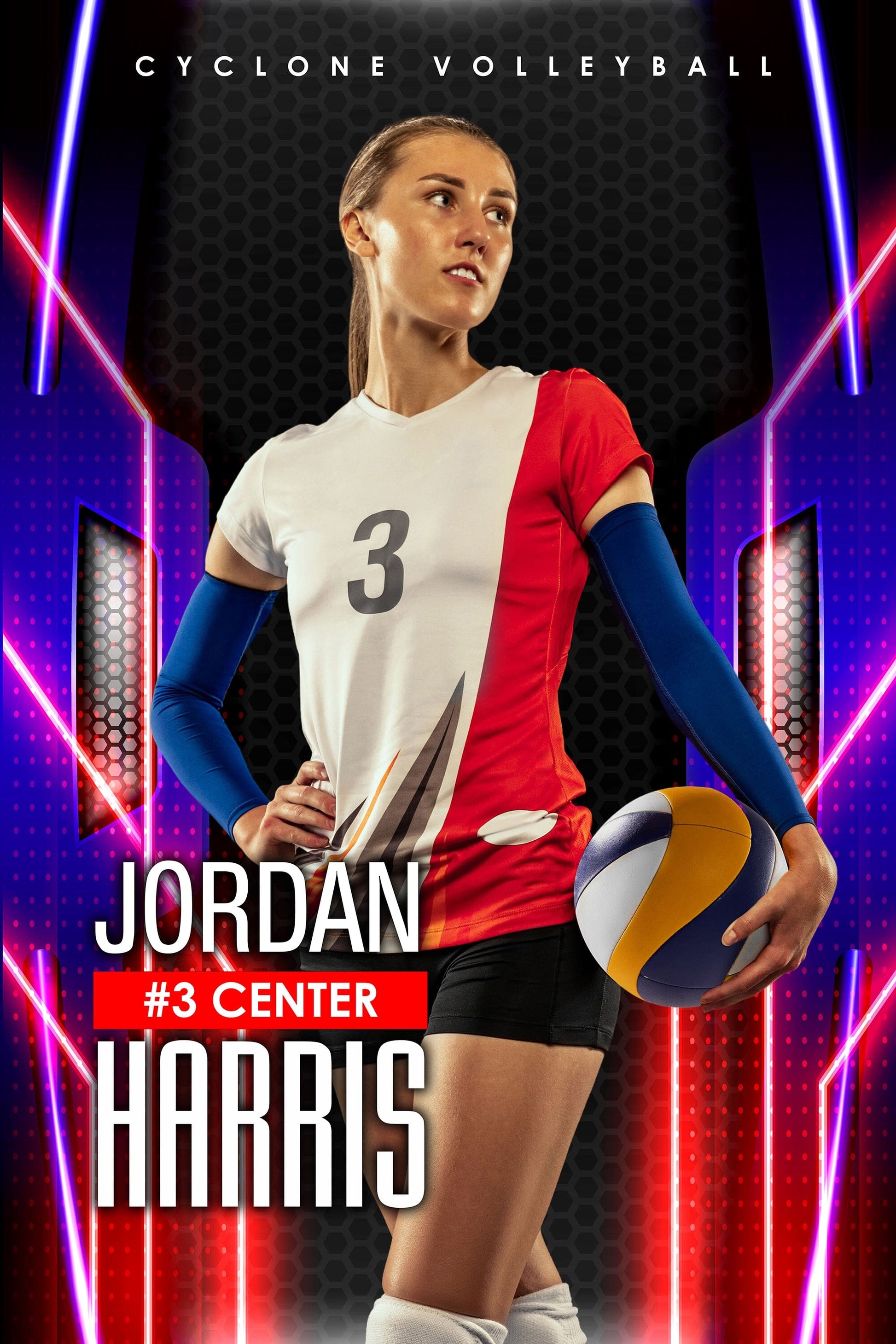 Beam Team 2:3 Ratio Player Poster/Banner-Photoshop Template - PSMGraphix