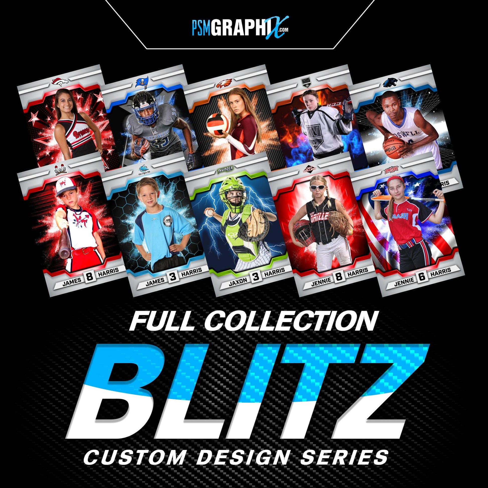 BLITZ Series FULL COLLECTION - Poster/Banner Templates-Photoshop Template - PSMGraphix