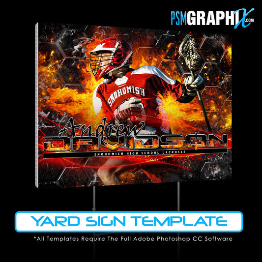 Game Day Yard Sign Template - Breakout - Inferno