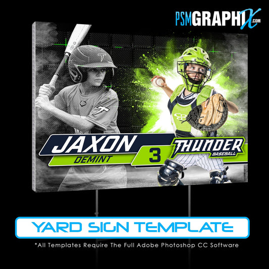 Game Day Yard Sign Template - CARBON