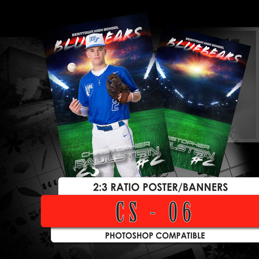 CS - 06 2:3 Ratio Player Poster/Banner-Photoshop Template - PSMGraphix