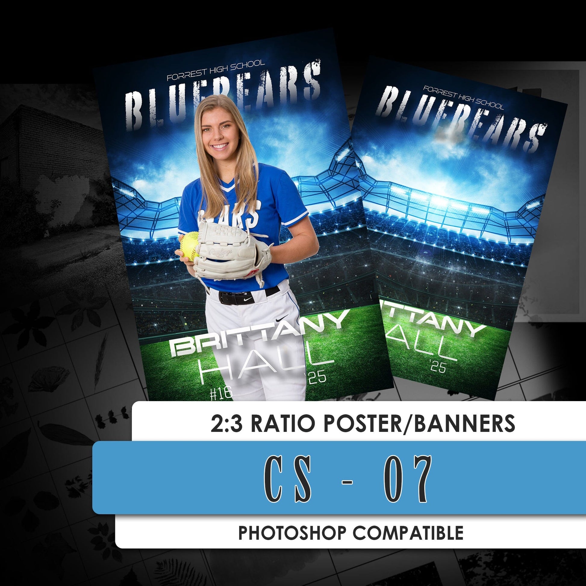 CS - 07 2:3 Ratio Player Poster/Banner-Photoshop Template - PSMGraphix