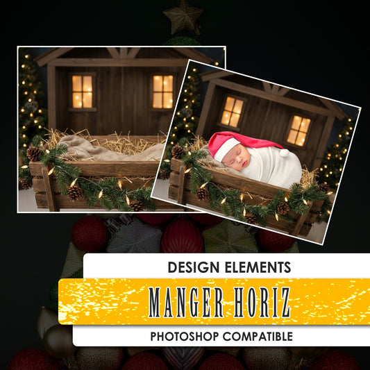 Christsmas Backgrounds  - Manger Horizontal