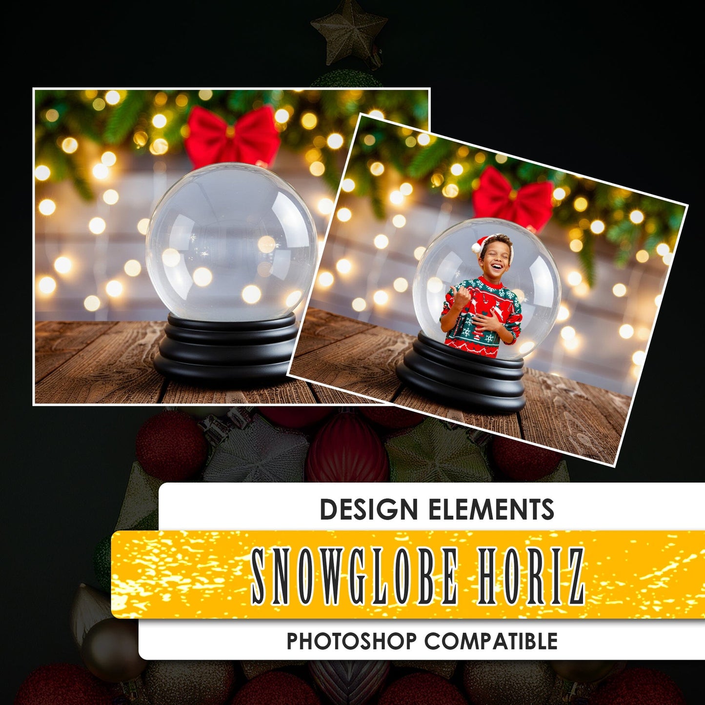 Christsmas Backgrounds  - Snowglobe Horizontal