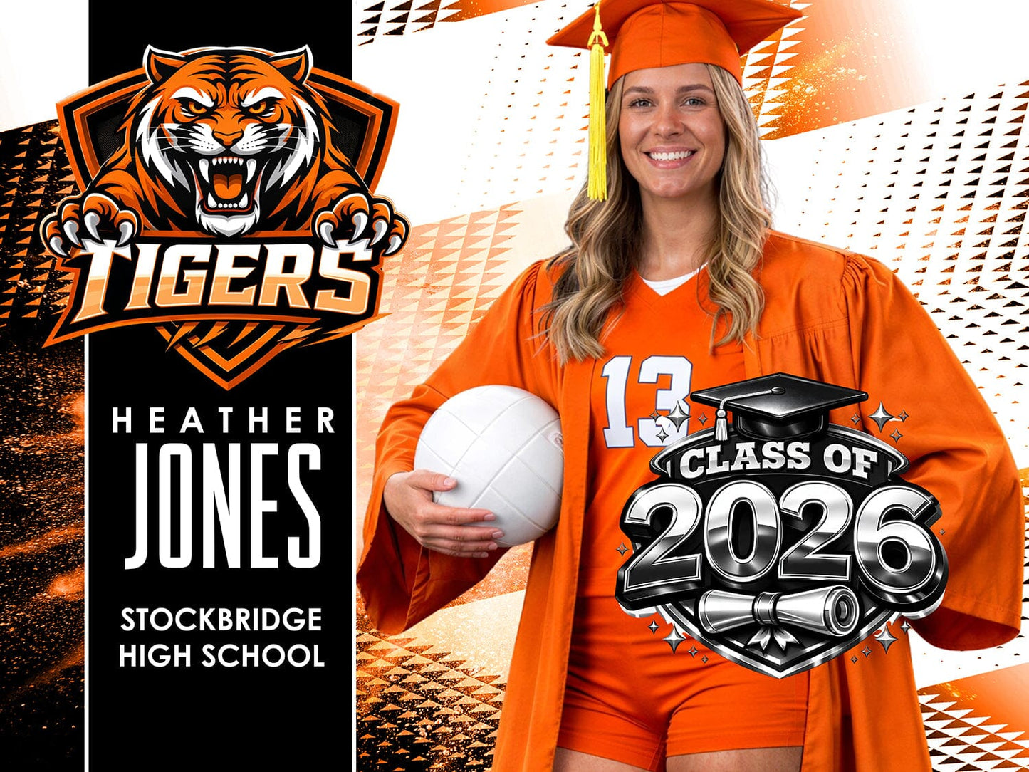 Class of 2026 Yard Sign Template - Shockwave-Photoshop Template - PSMGraphix