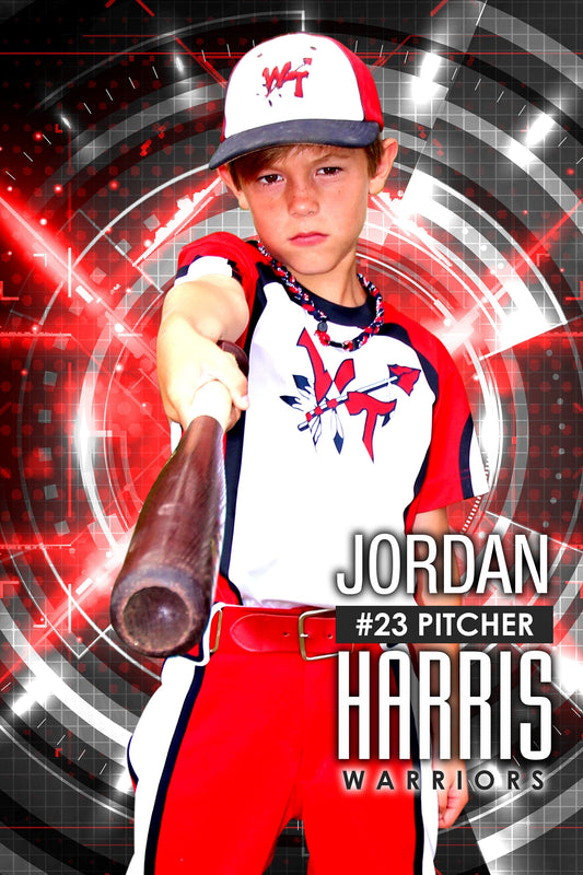 Cyber Target 2:3 Ratio Player Poster/Banner-Photoshop Template - PSMGraphix