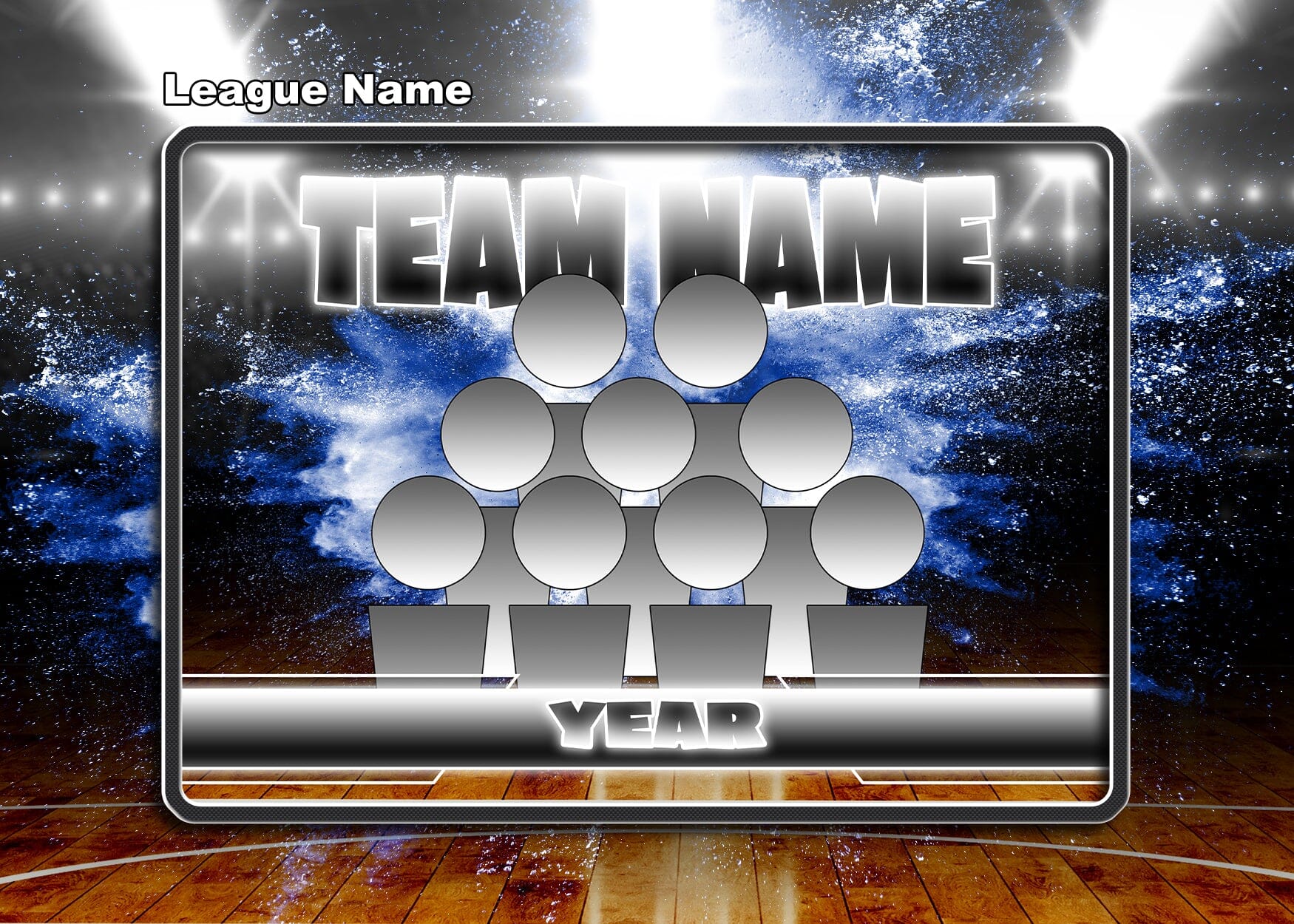 Illumination Basketball GreenScreen Team & Individual Graphics-Photoshop Template - PSMGraphix