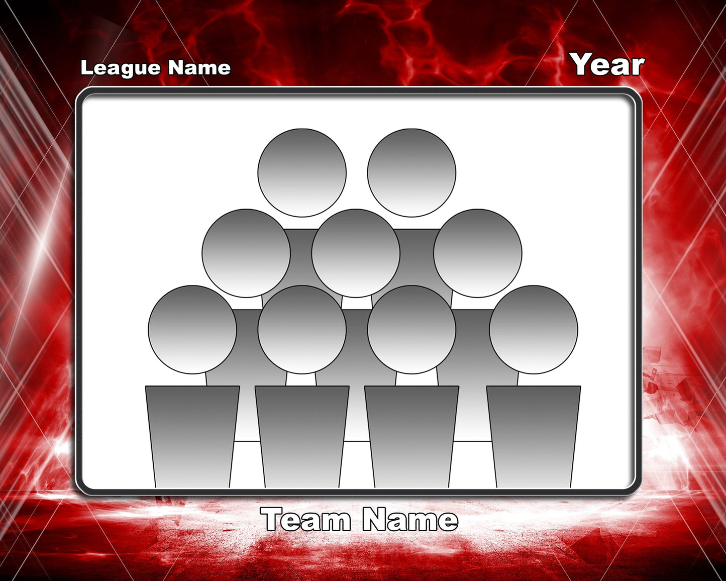 Punisher in Color Traditional Team & Individual Template Package-Photoshop Template - PSMGraphix