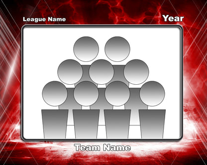 Punisher in Color Traditional Team & Individual Template Package-Photoshop Template - PSMGraphix