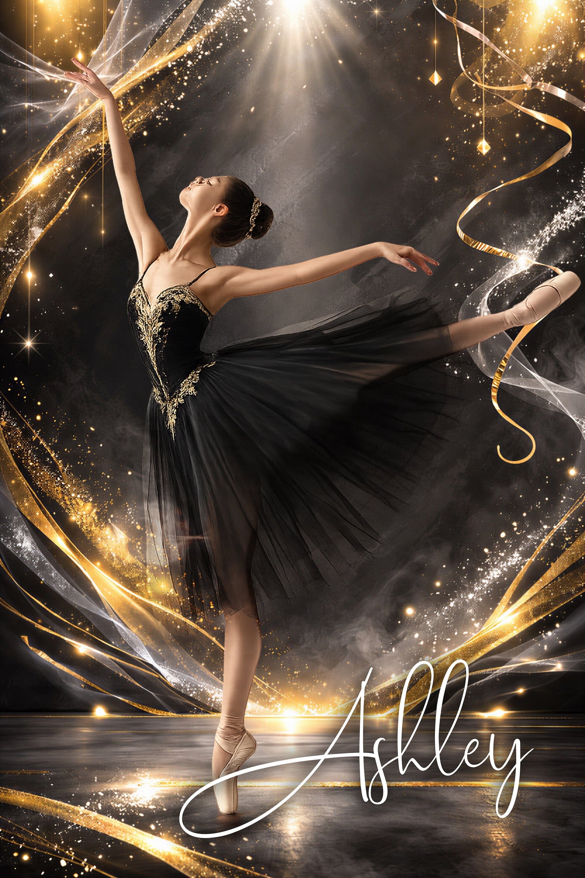 Dance - Gold Dreams 2:3 Ratio Player Poster/Banner-Photoshop Template - PSMGraphix