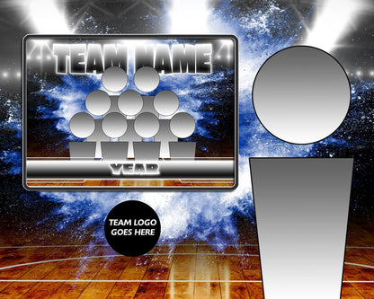 Illumination Basketball GreenScreen Team & Individual Graphics-Photoshop Template - PSMGraphix
